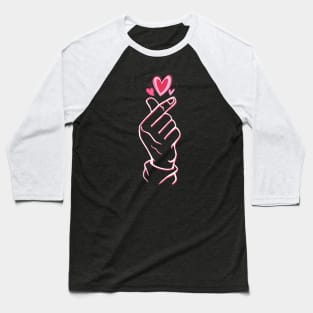 Great K-Pop Finger Heart Gift Kpop K-Drama Korea Boyband Baseball T-Shirt